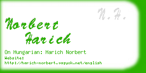 norbert harich business card